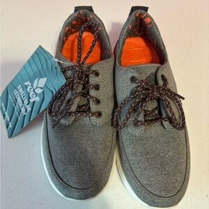 Reef Women’s  Gray Sneakers with Vibrant Orange Accents